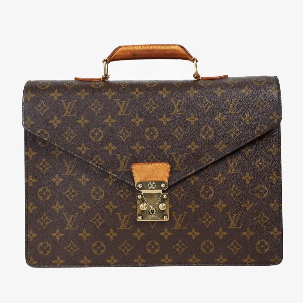 Louis Vuitton Vintage Brown Monogram Canvas Briefcase